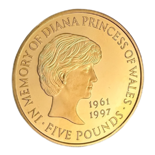 Quintupla Sterlina PROOF - Memorial Lady Diana